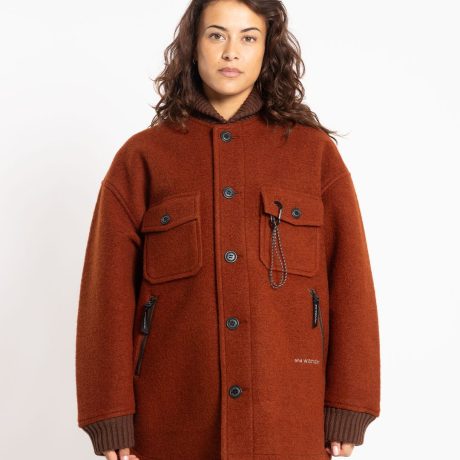and wander Wool Shaggy Jacket Long
