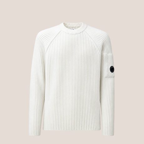C.P. Company Fleece Knit Lens Crewneck Sweater