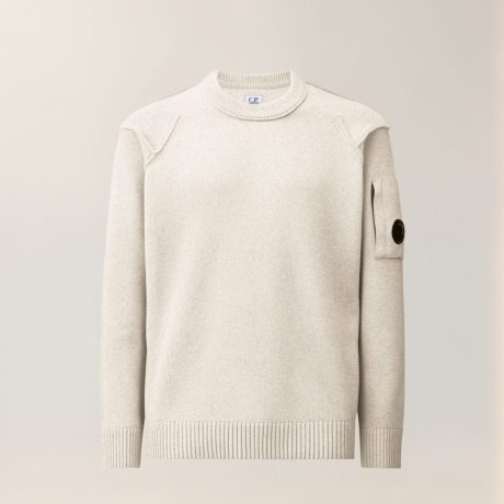 C.P. Company Lambswool Lens Crewneck Contrast Sweater