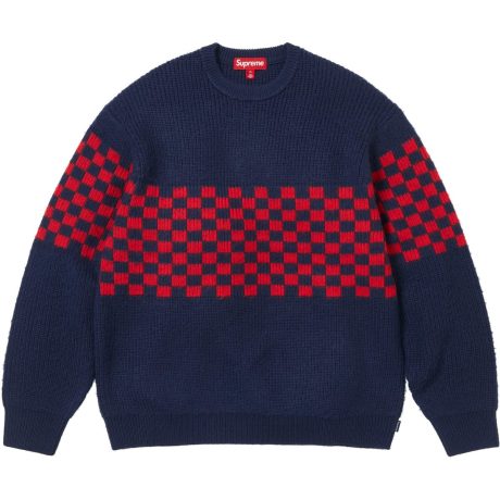 Checkerboard Pilled Sweater