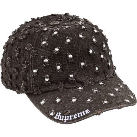 Hole Punch Rhinestone Denim 6-Panel