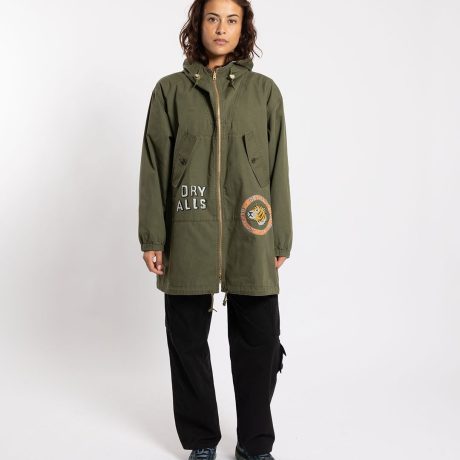 Human Made Reversible Hooded Coat Olive Drab