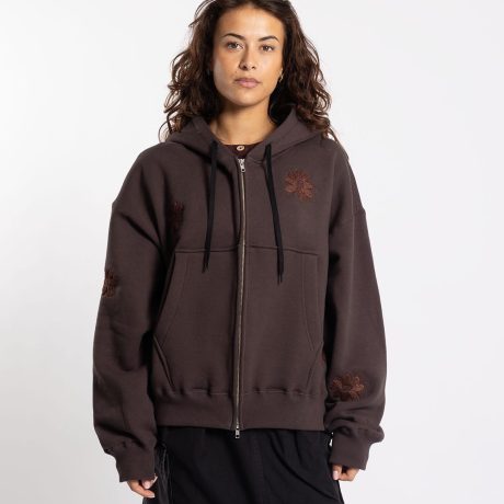 Nomarhythm Textile Flower Embroidery Hoody