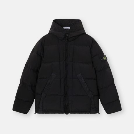 Stone Island Hooded down jacket with drawcord hem
