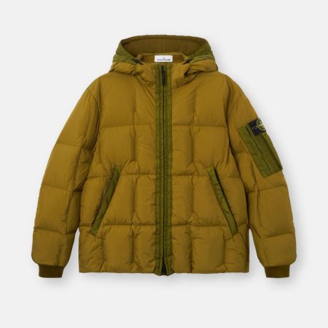 Stone Island Hooded down jacket with wind resistance and anti-drop