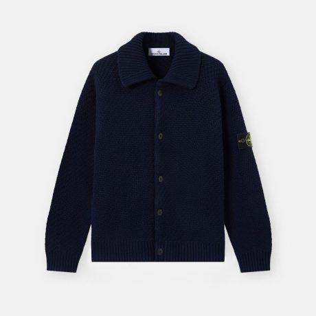Stone Island Loose-fit collared jumper with back raglan sleeves