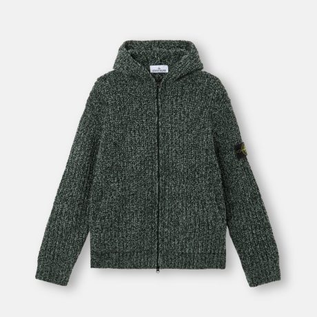Stone Island Loose-fit hooded zip-up jumper with pockets