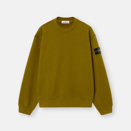 Stone Island Oversized-fit crewneck sweatshirt with ribbed trims