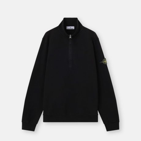 Stone Island Regular-fit half-zip sweatshirt with ribbed inserts