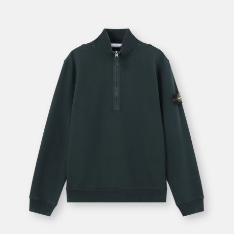 Stone Island Regular-fit half-zip sweatshirt with ribbed inserts