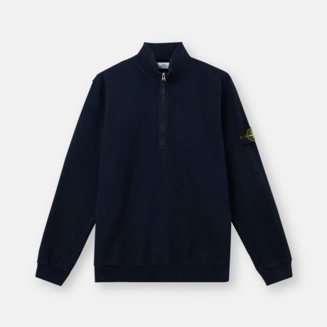 Stone Island Regular-fit half-zip sweatshirt with ribbed inserts