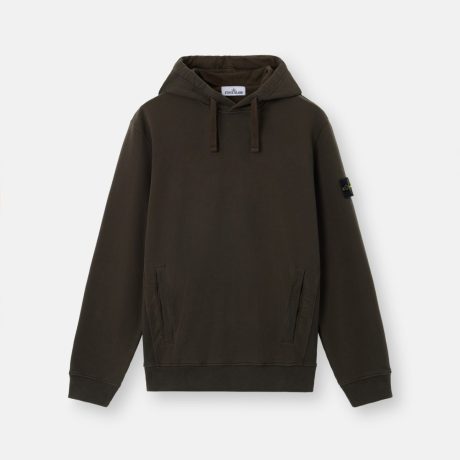 Stone Island Regular-fit hooded sweatshirt with thumbhole cuffs