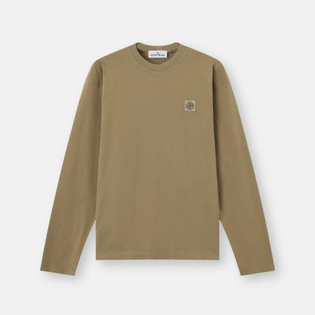 Stone Island Regular-fit long-sleeve T-shirt with tonal Compass logo patch