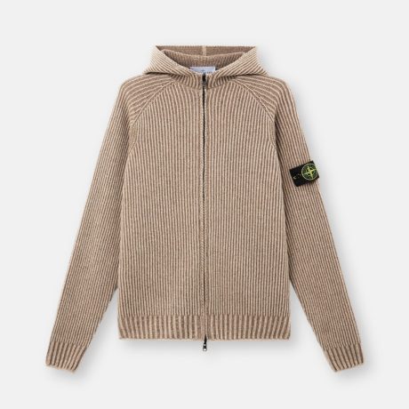 Stone Island Regular-fit reversible hooded zip-up jumper with raglan sleeves