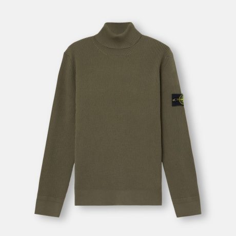 Stone Island Regular-fit turtleneck jumper with fine-ribbed trims