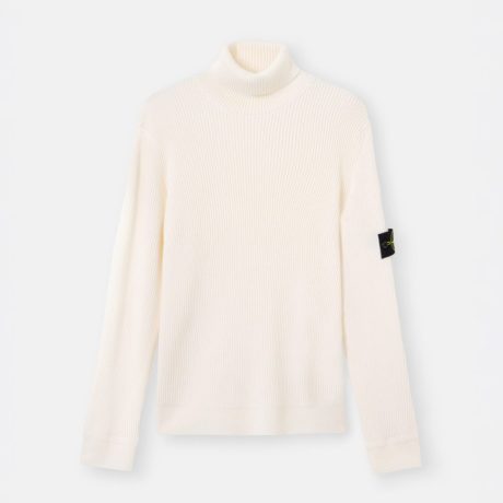 Stone Island Regular-fit turtleneck jumper with fine-ribbed trims