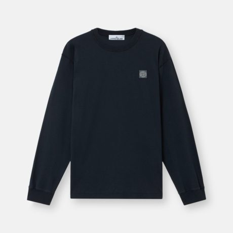 Stone Island Slim-fit long-sleeve T-shirt with 'Fissato' effect