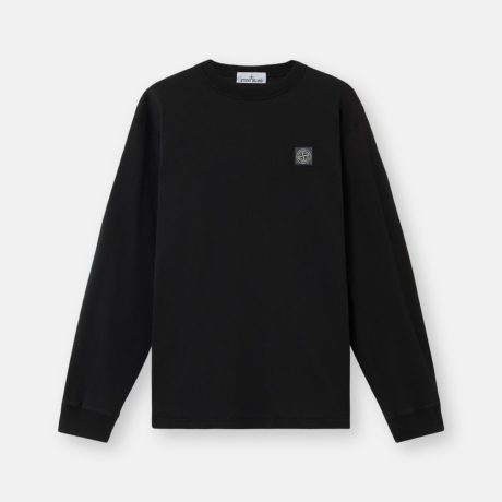 Stone Island Slim-fit long-sleeve T-shirt with 'Fissato' effect