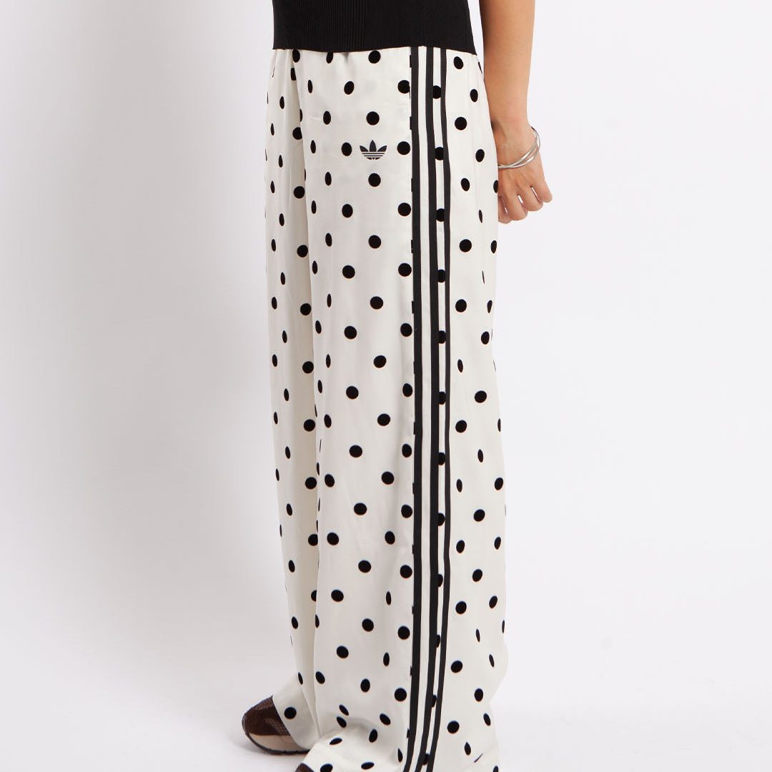 adidas Satin Polka Dots Wide Leg Track Pants