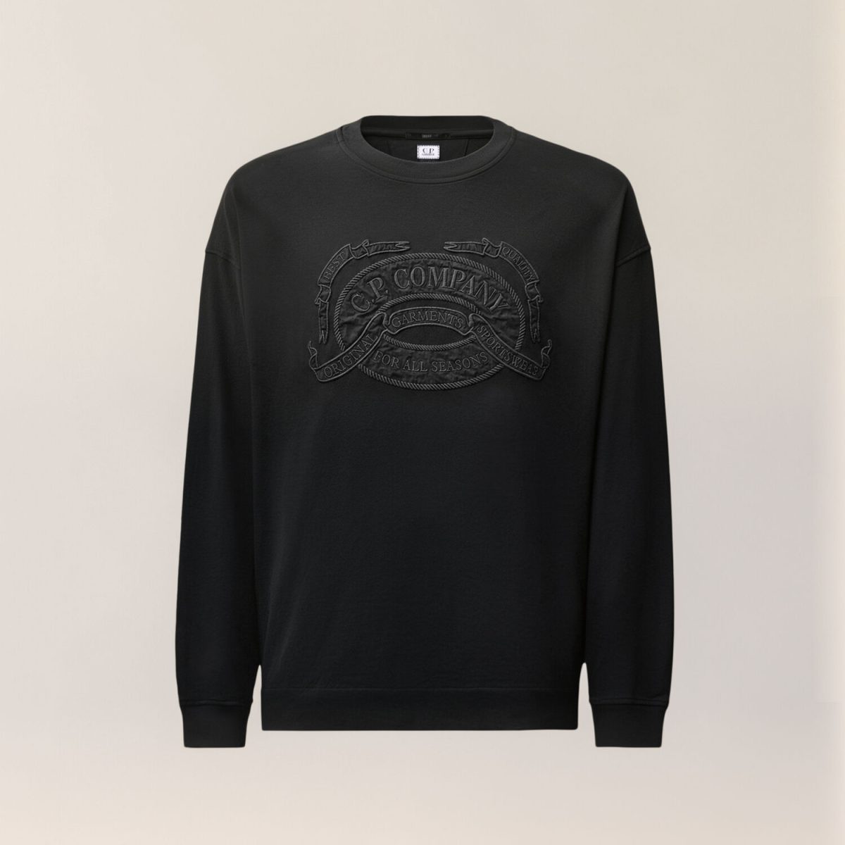 C.P. Company 20/1 Jersey Boxy Long Sleeve Logo T-Shirt