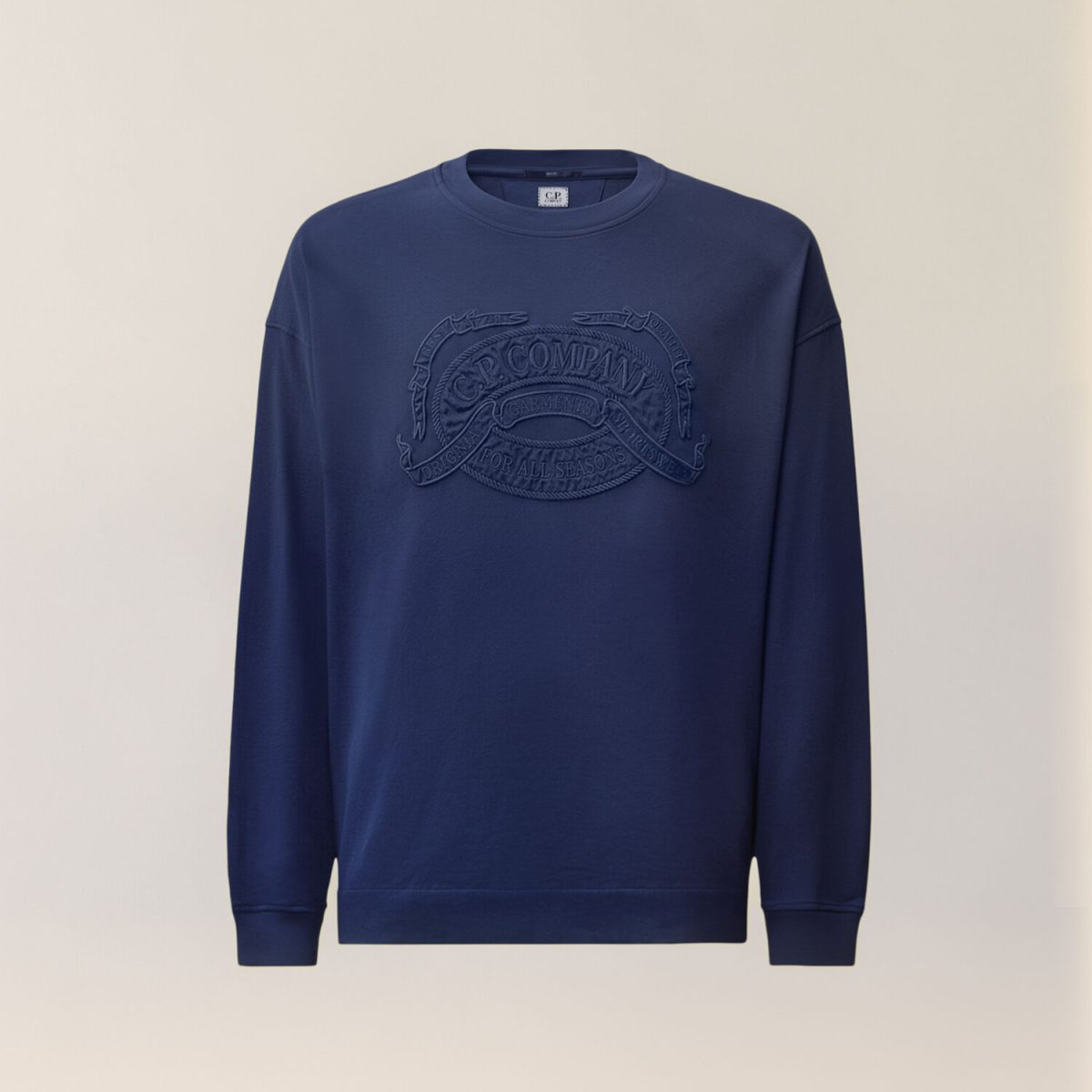 C.P. Company 20/1 Jersey Boxy Long Sleeve Logo T-Shirt