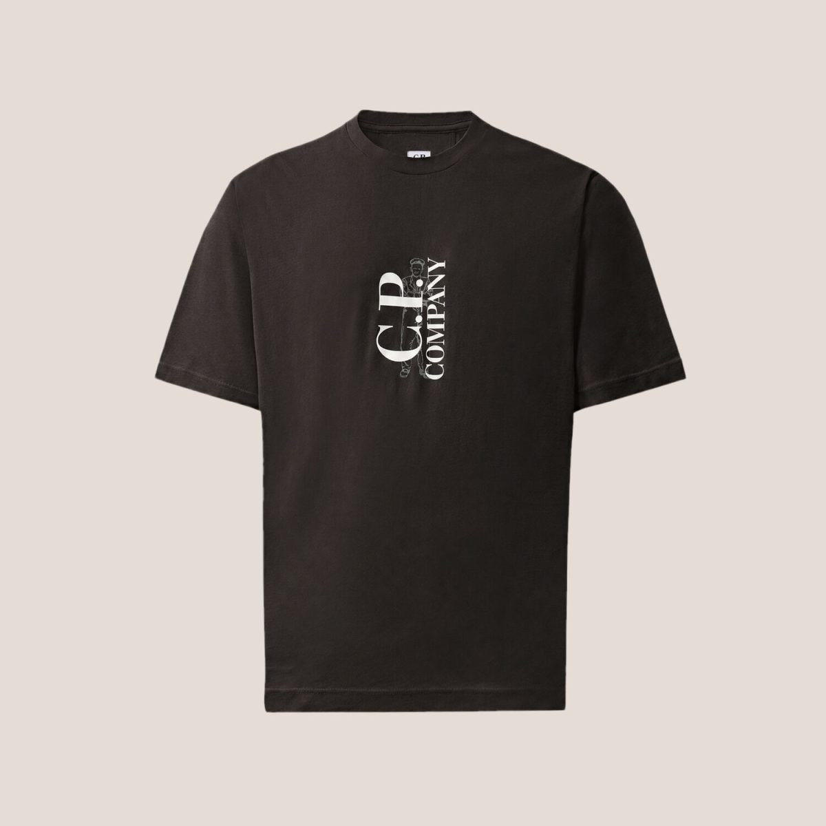 C.P. Company 30/1 Jersey Short Sleeve Vertical Logo T-Shirt