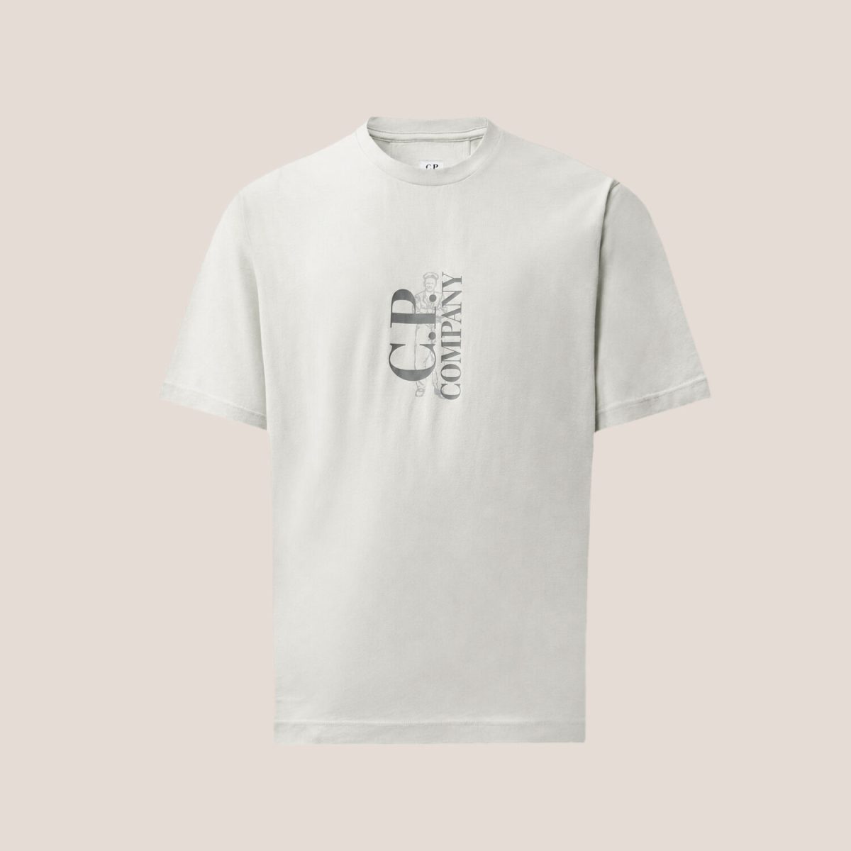 C.P. Company 30/1 Jersey Short Sleeve Vertical Logo T-Shirt