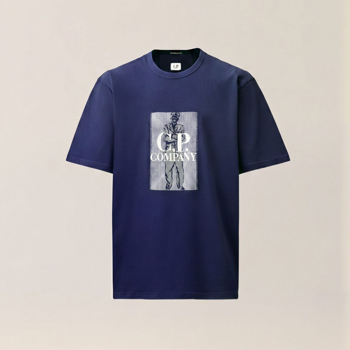 C.P. Company 30/2 Mercerized Jersey Twisted Short Sleeve Chest Logo T-Shirt