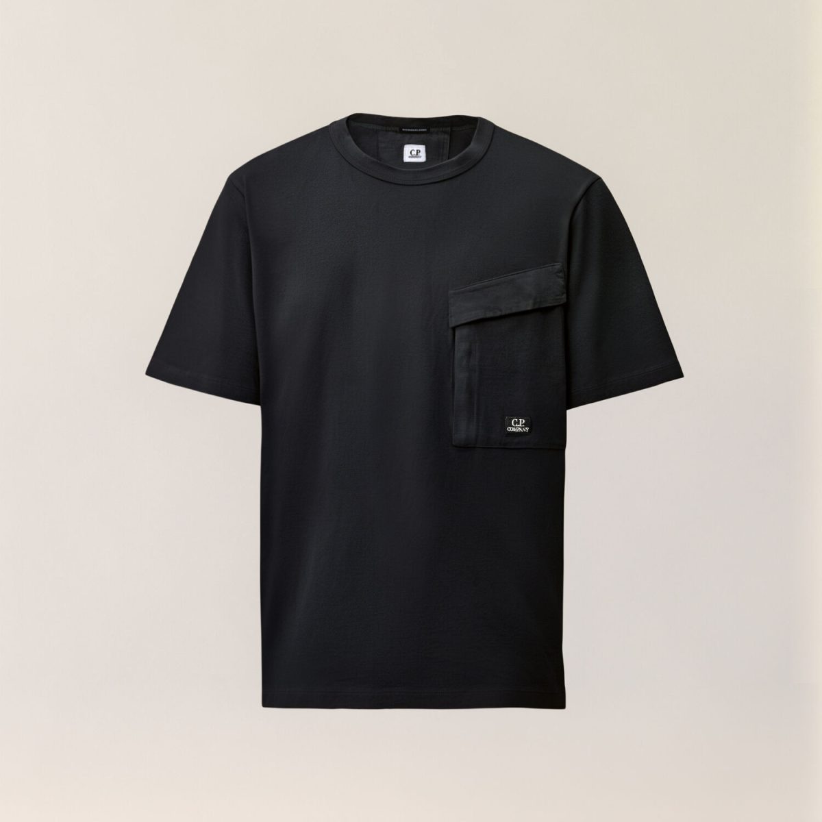 C.P. Company 30/2 Mercerized Jersey Twisted Short Sleeve Pocket T-Shirt