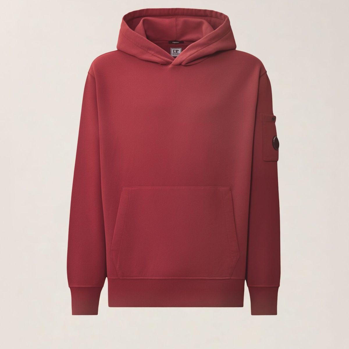 C.P. Company Brushed and Emerized Diagonal Fleece Lens Hooded Sweatshirt