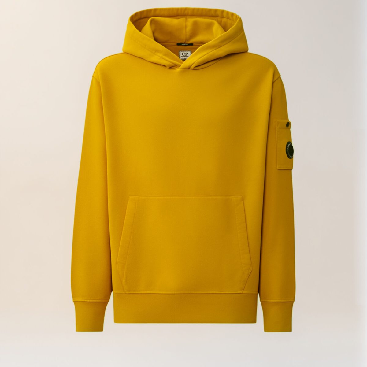 C.P. Company Brushed and Emerized Diagonal Fleece Lens Hooded Sweatshirt