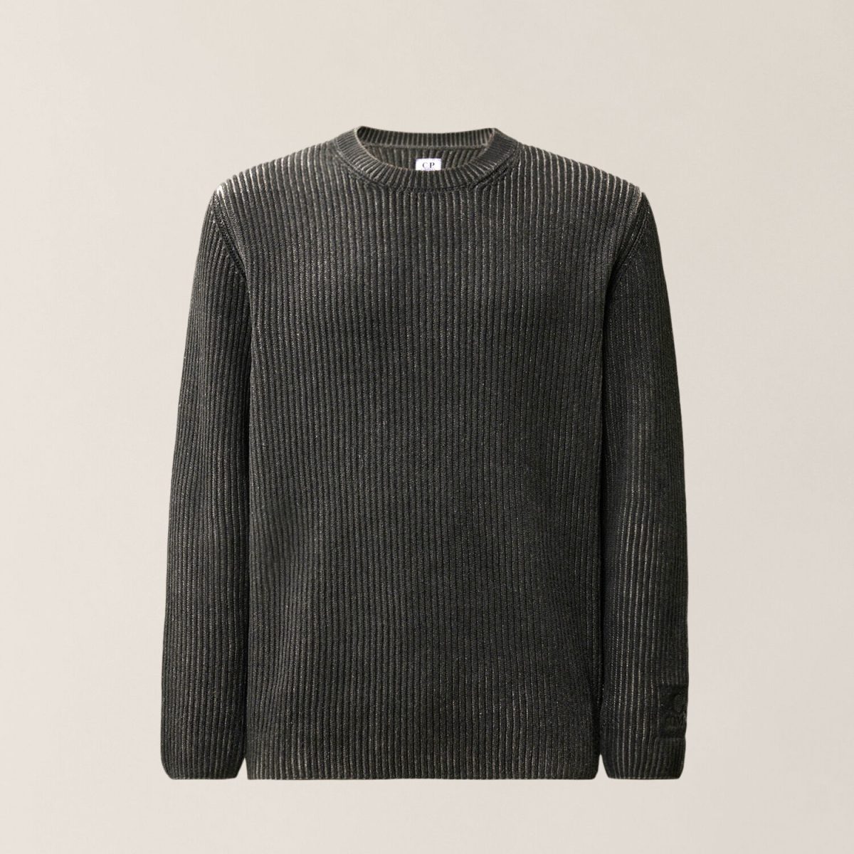 C.P. Company Cotton Chenille Special Dyed Crewneck Logo Sweater