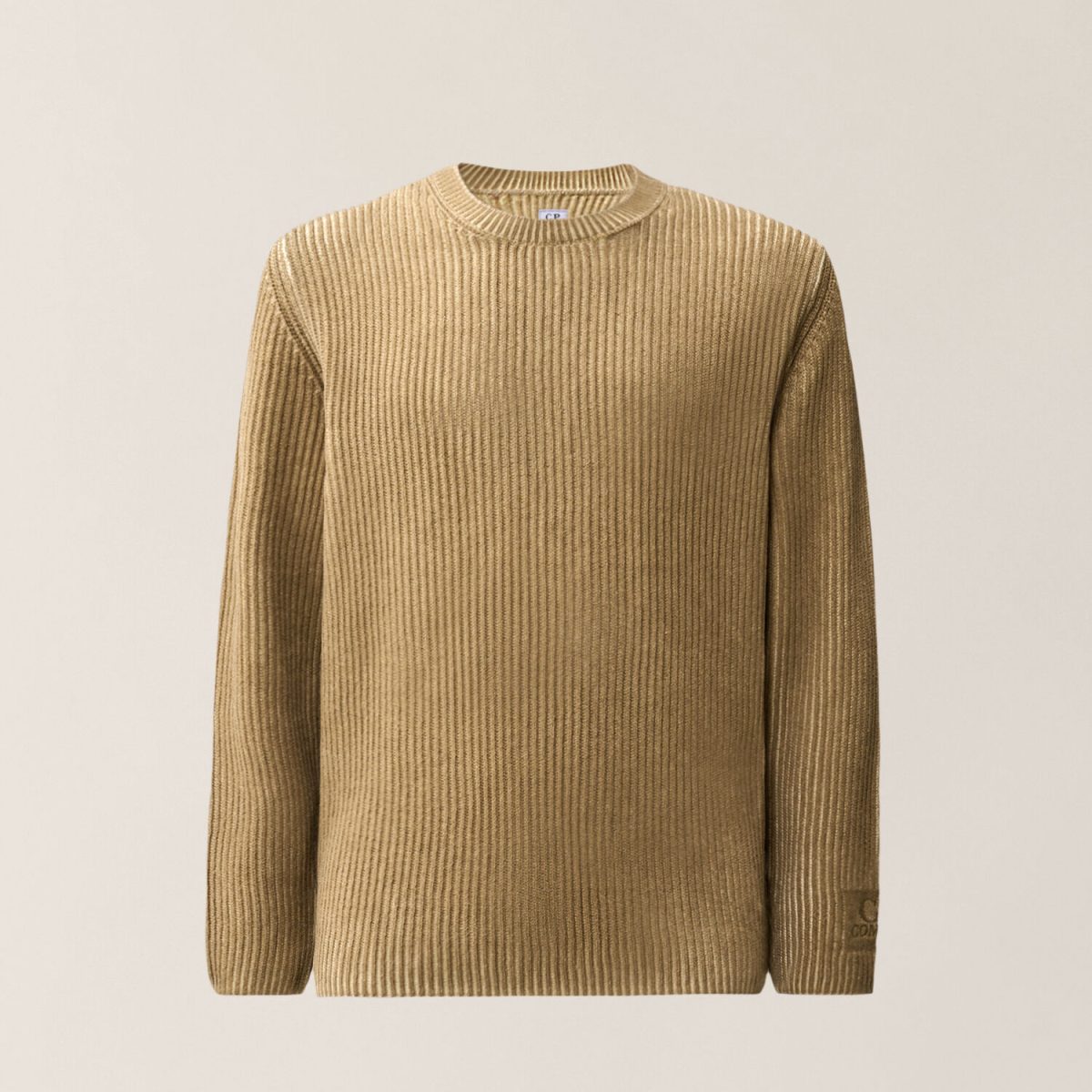 C.P. Company Cotton Chenille Special Dyed Crewneck Logo Sweater
