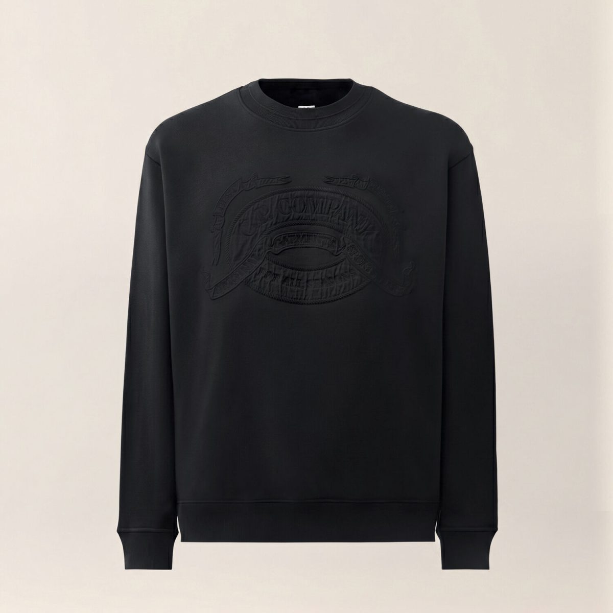 C.P. Company Cotton Fleece Crewneck Logo Sweatshirt