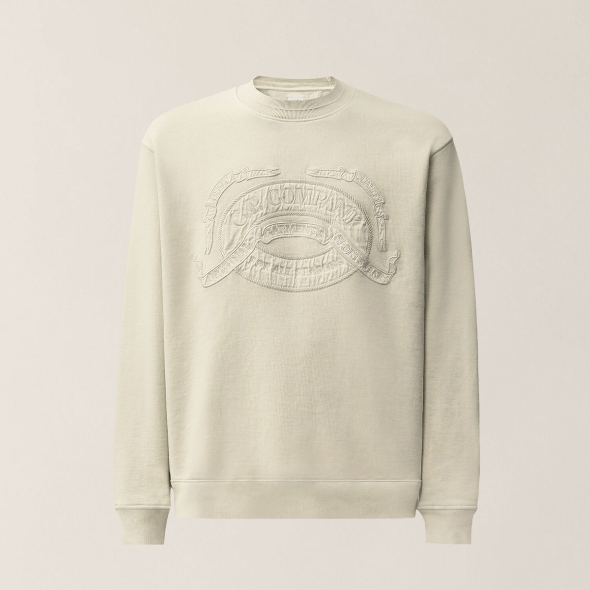 C.P. Company Cotton Fleece Crewneck Logo Sweatshirt
