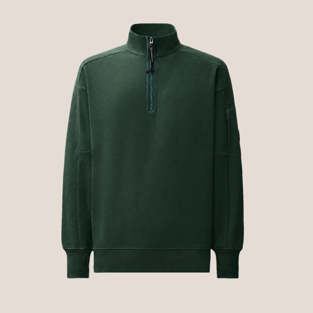 C.P. Company Diagonal Raised Fleece Lens Half Zip Sweatshirt