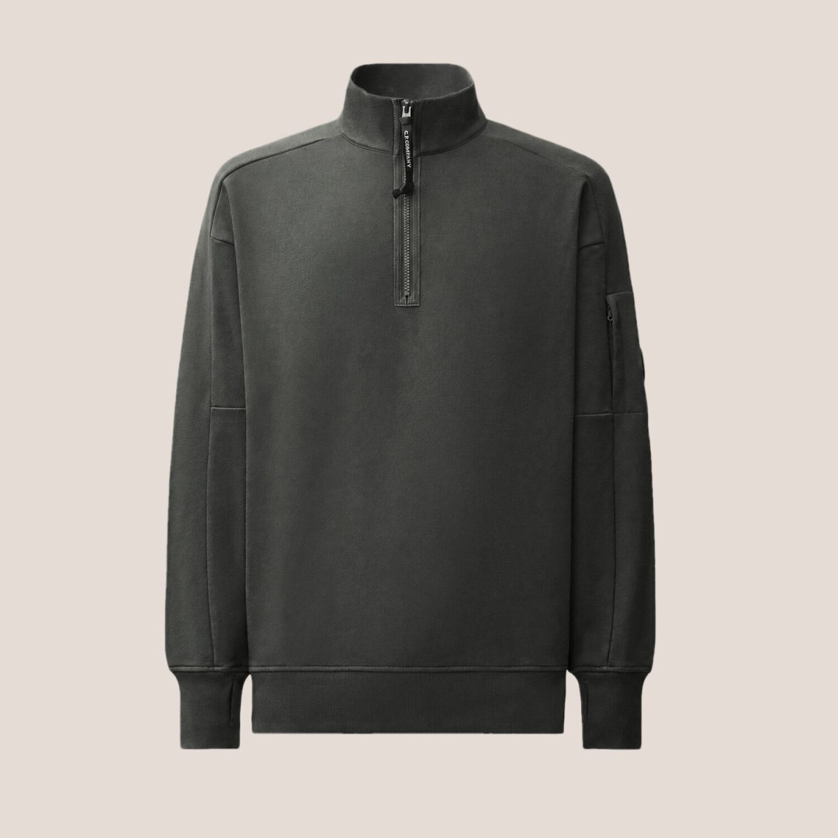 C.P. Company Diagonal Raised Fleece Lens Half Zip Sweatshirt