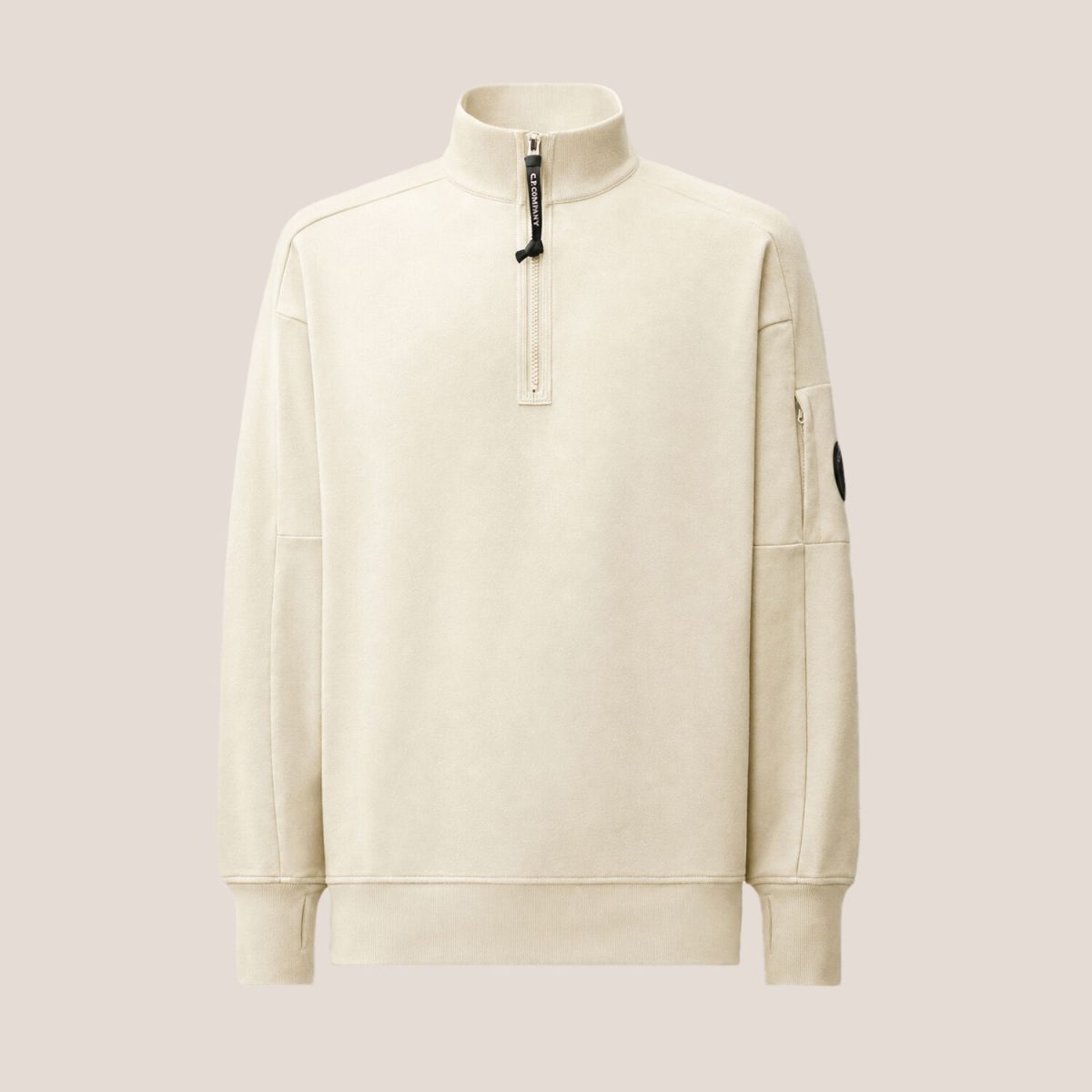 C.P. Company Diagonal Raised Fleece Lens Half Zip Sweatshirt