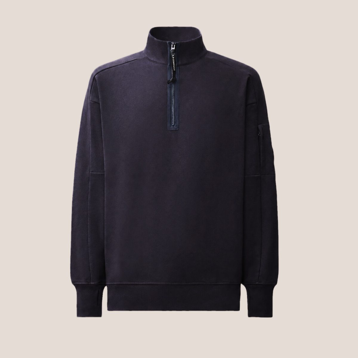 C.P. Company Diagonal Raised Fleece Lens Half Zip Sweatshirt