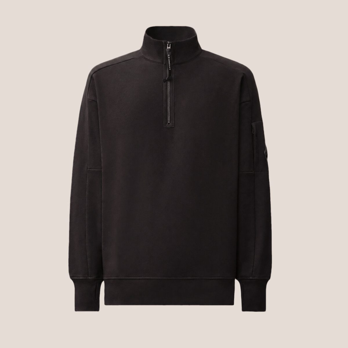 C.P. Company Diagonal Raised Fleece Lens Half Zip Sweatshirt