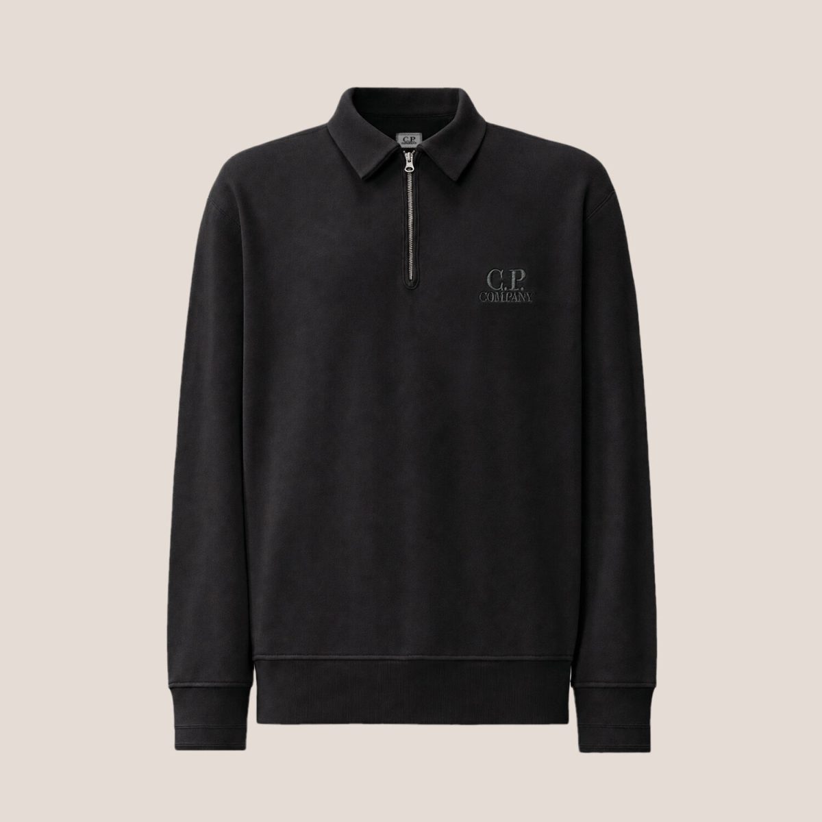 C.P. Company Diagonal Raised Fleece Polo Sweatshirt