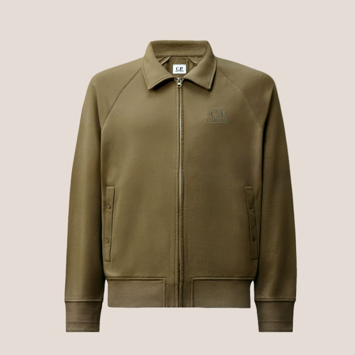 C.P. Company Diagonal Raised Fleece Polo Zip Sweatshirt