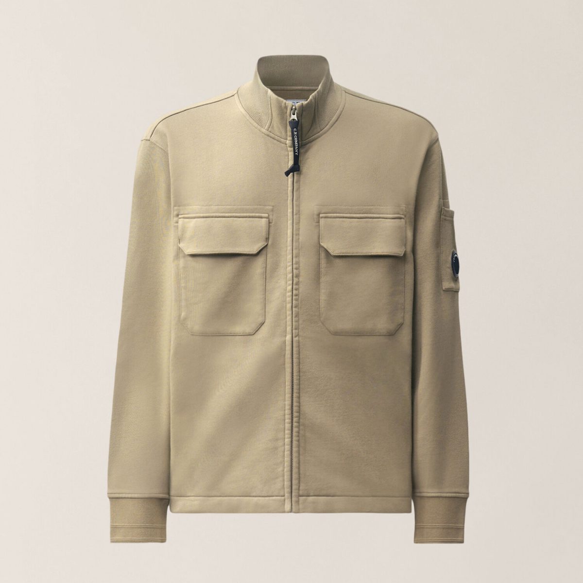 C.P. Company Diagonal Raised Fleece Zip Lens Sweatshirt