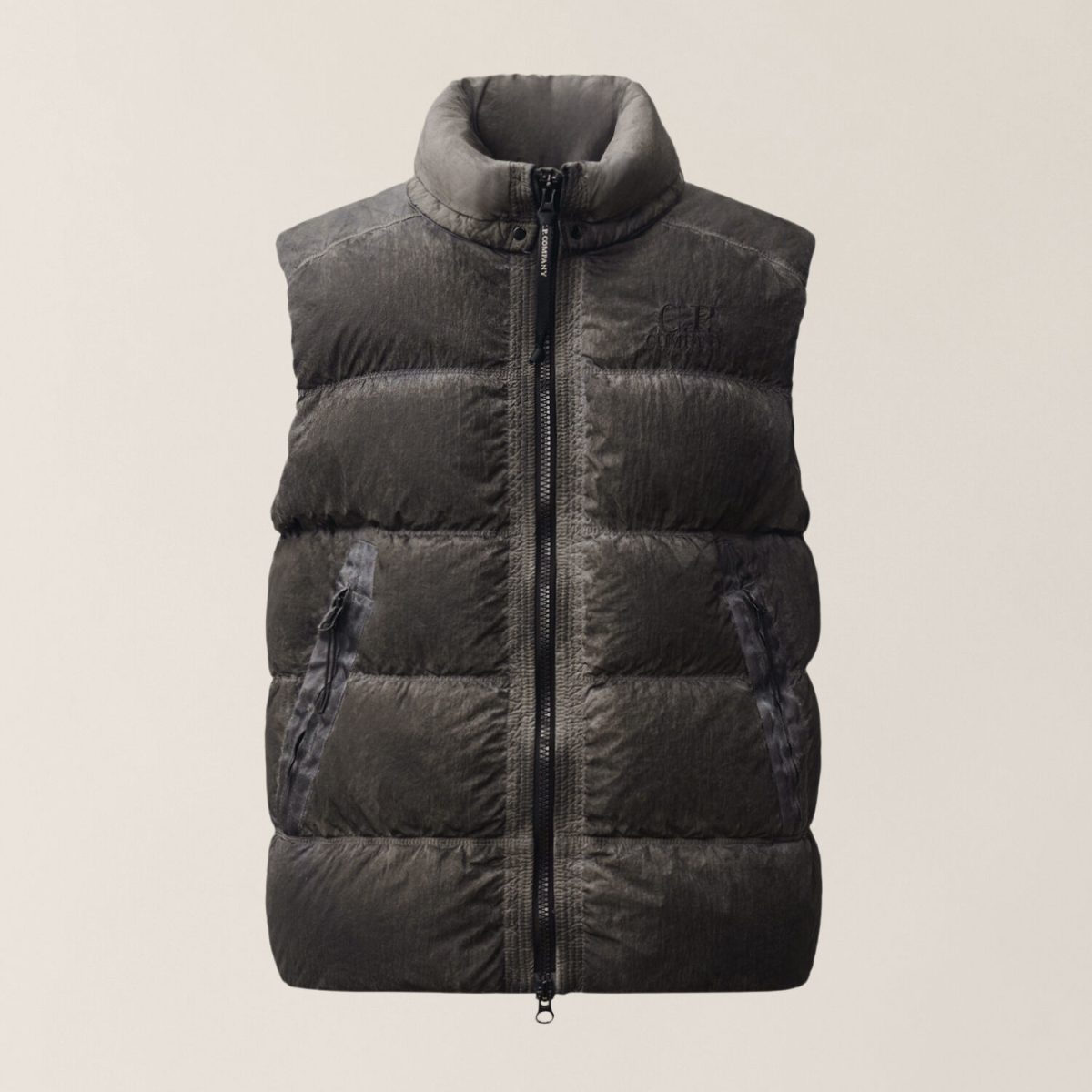 C.P. Company Eco-Chrome R Mixed Re-Colour Hooded Gilet