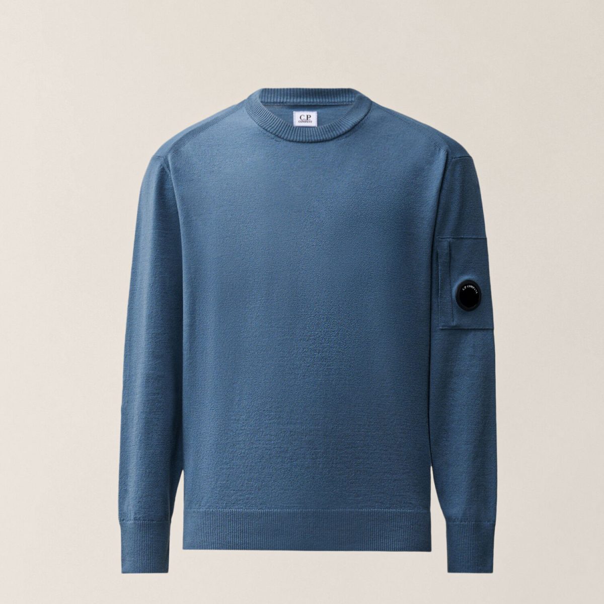 C.P. Company Extrafine Merino Wool Lens Crewneck Sweater