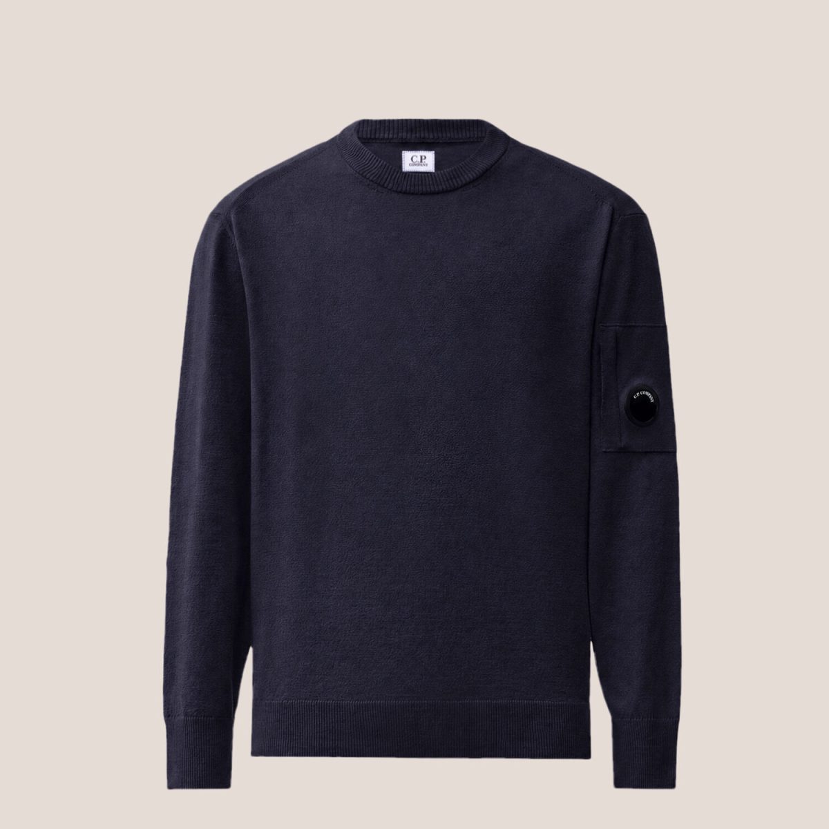 C.P. Company Extrafine Merino Wool Lens Crewneck Sweater
