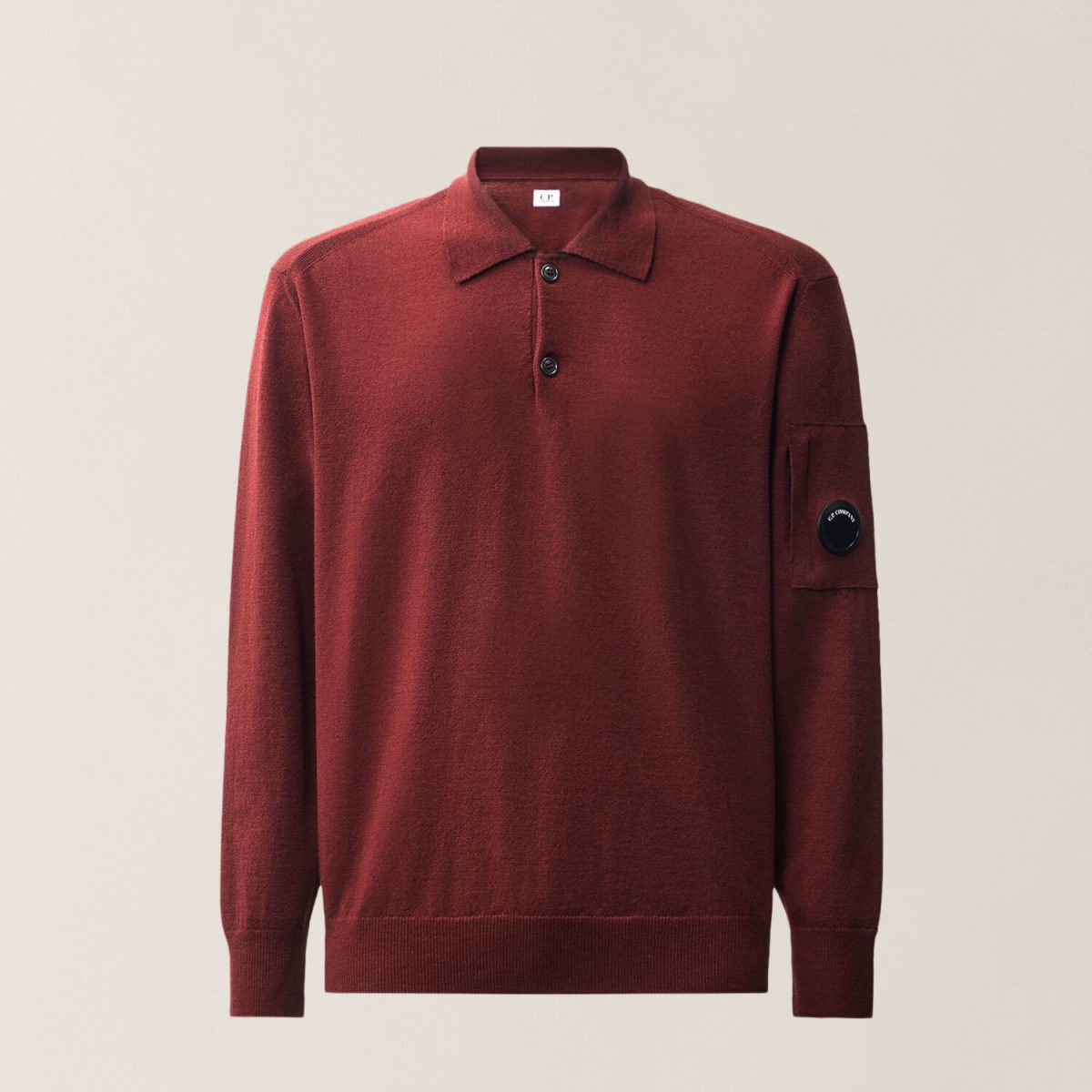 C.P. Company Extrafine Merino Wool Lens Polo Sweater