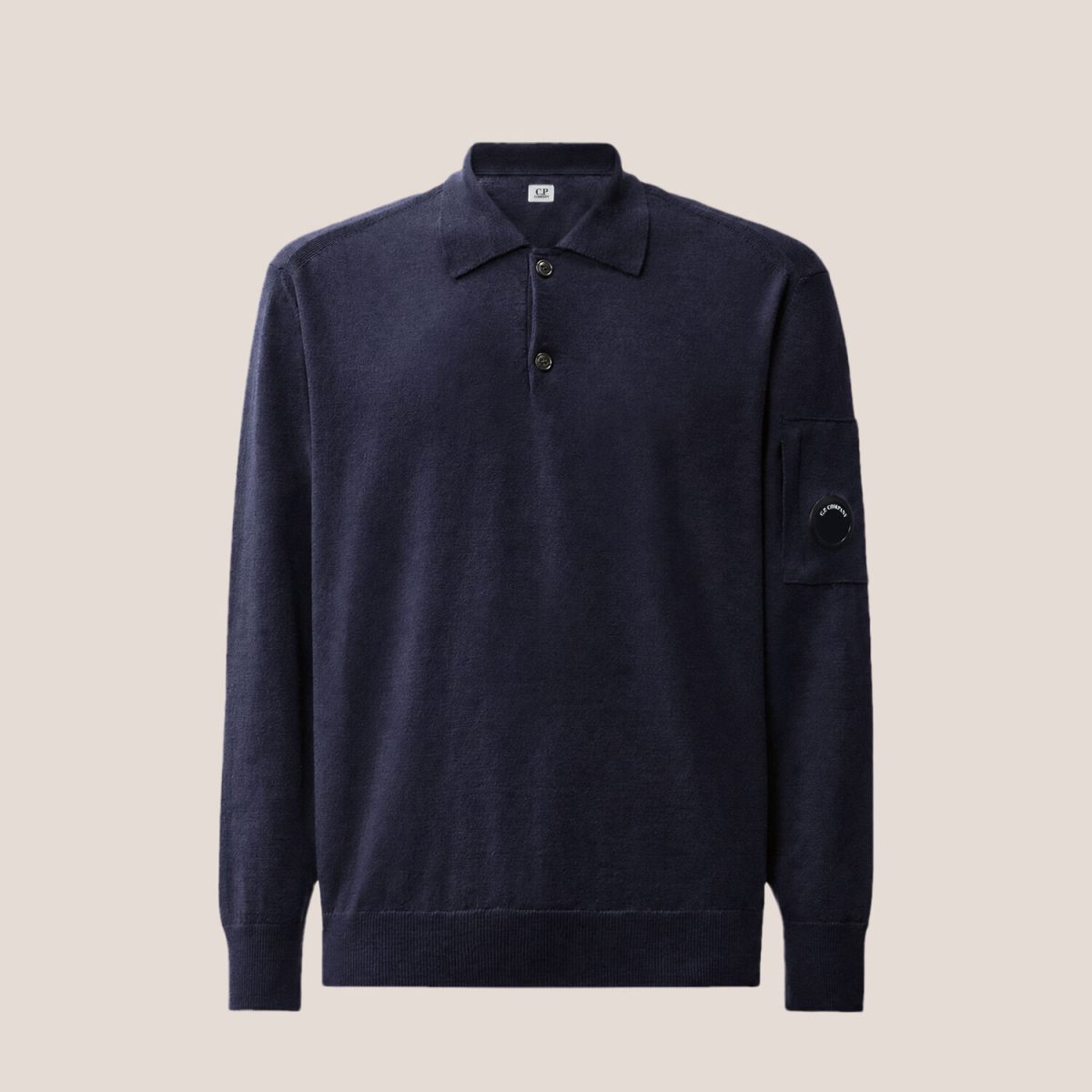 C.P. Company Extrafine Merino Wool Lens Polo Sweater