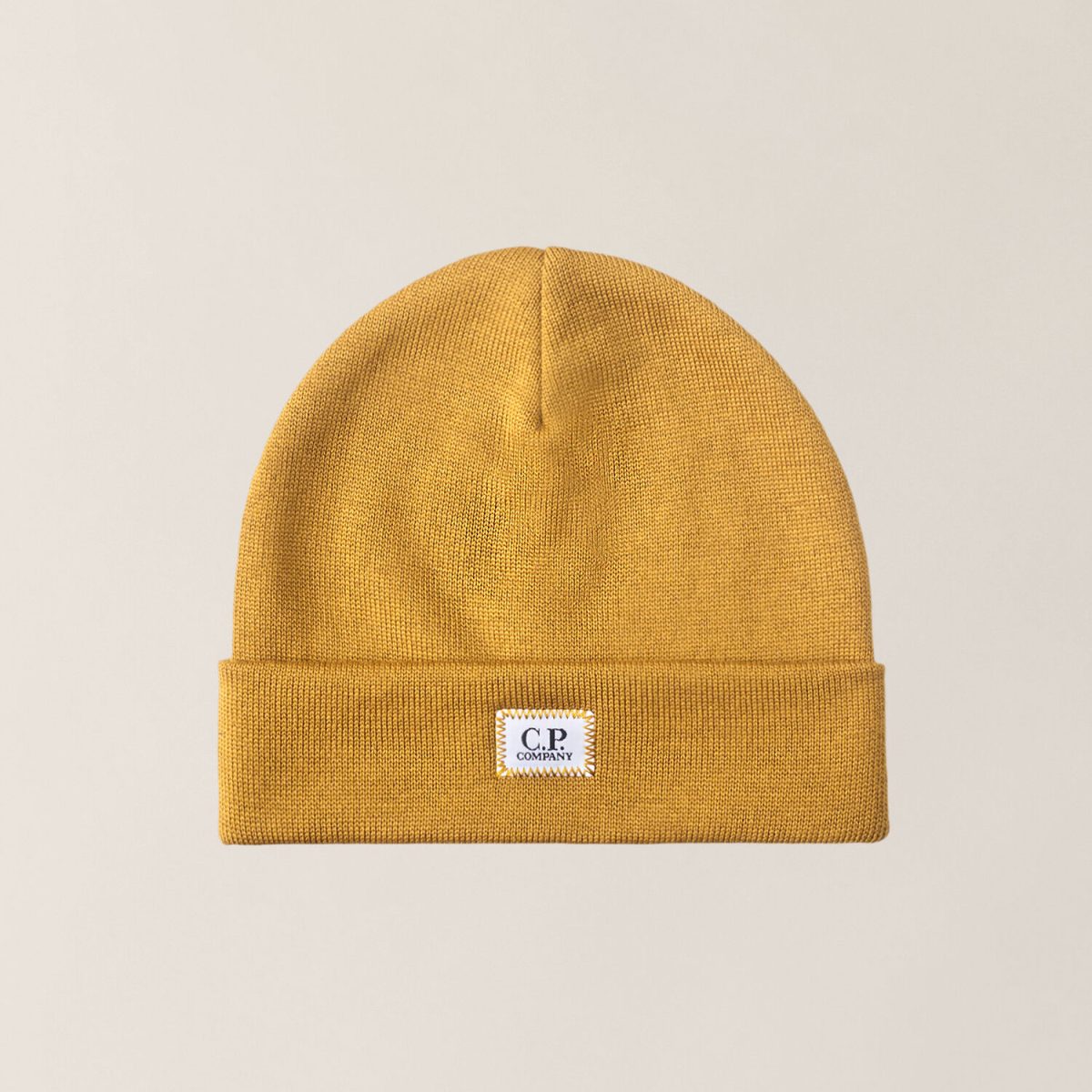 C.P. Company Extrafine Merino Wool Logo Label Beanie