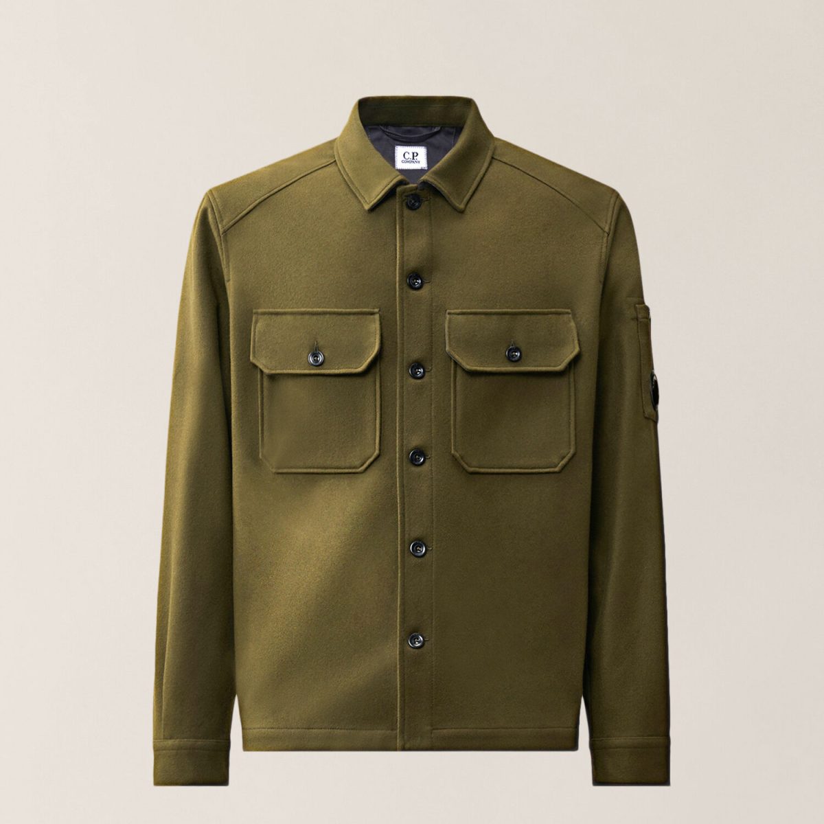 C.P. Company Felted Wool Lens Button Overshirt